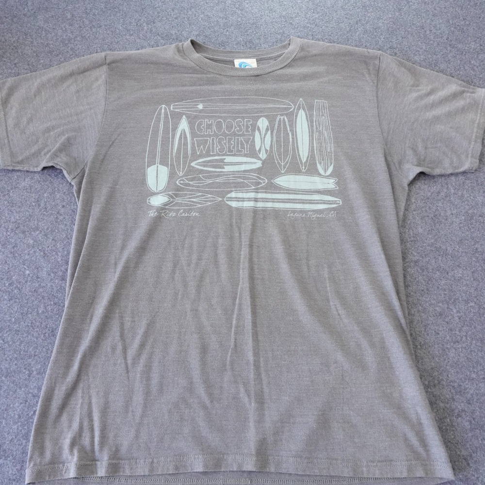 Coastal Classics Ritz Carlton Laguna Niguel Surfboard Graphic Tee Grey Mens L